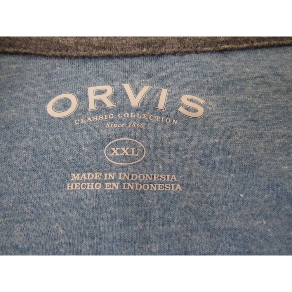 Orvis Men's Sz XXL Gray Poly Blend 1/4 Zip Pullover Monogram ActiveWear Shirt - Picture 5 of 10